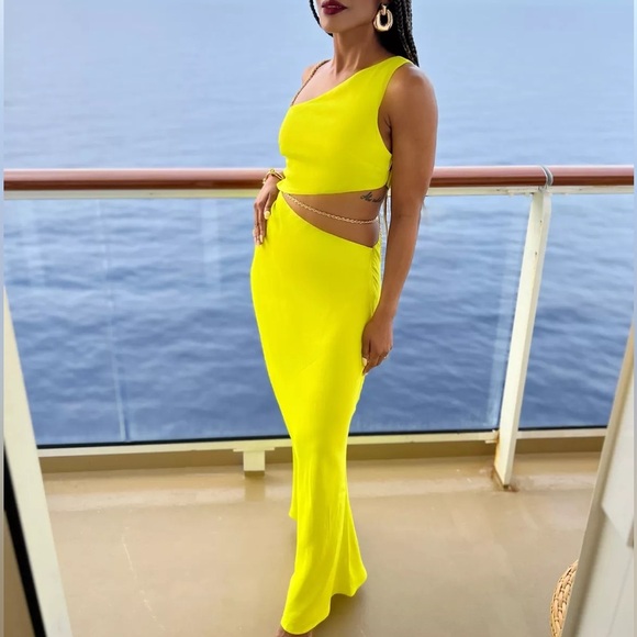 Meshki Clementine Chain Maxi Dress- Fresh Green - Picture 6 of 7